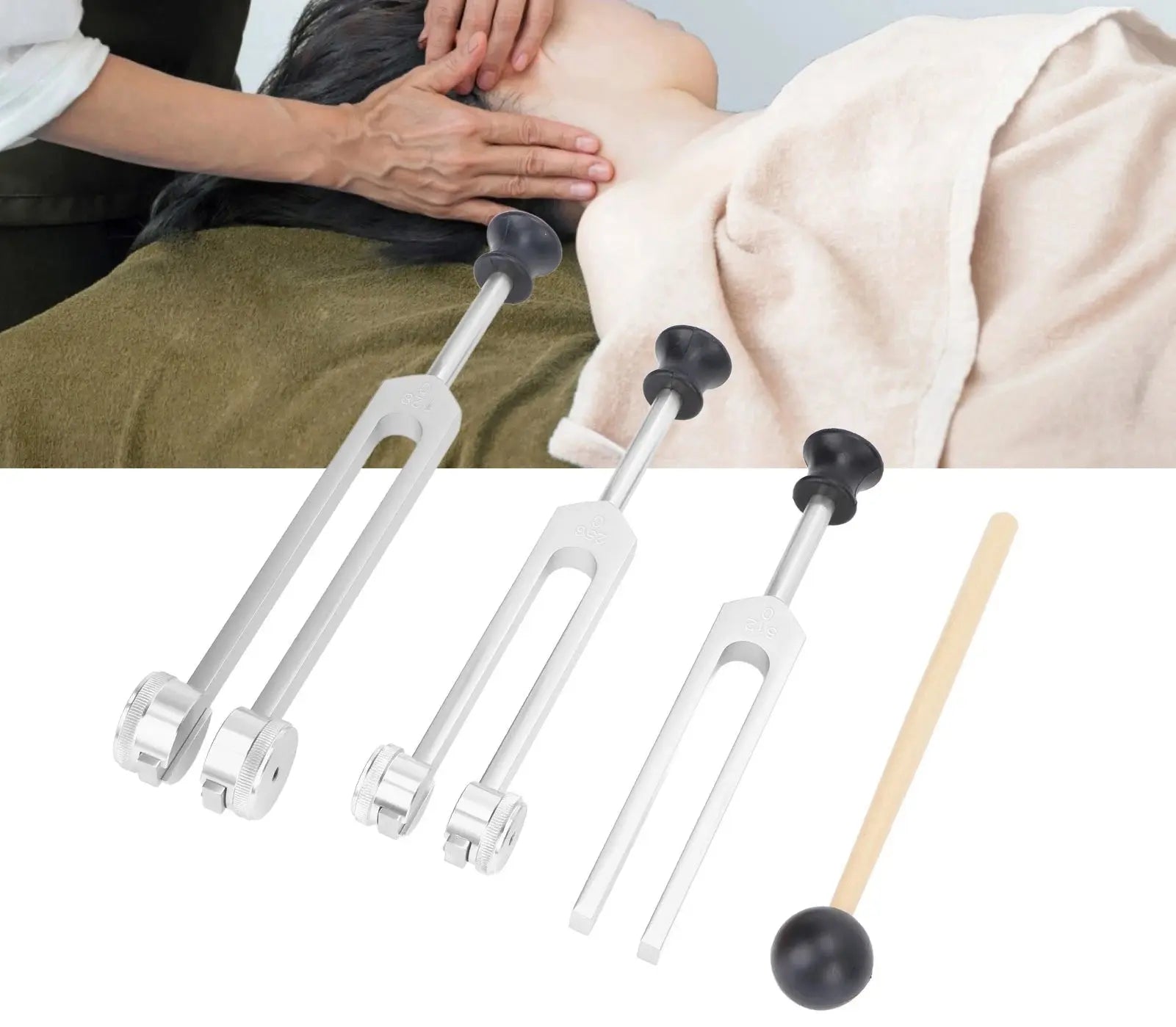 Premium Stimmgabeln 3er-Set Heil-frequenz